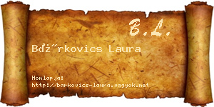 Bárkovics Laura névjegykártya